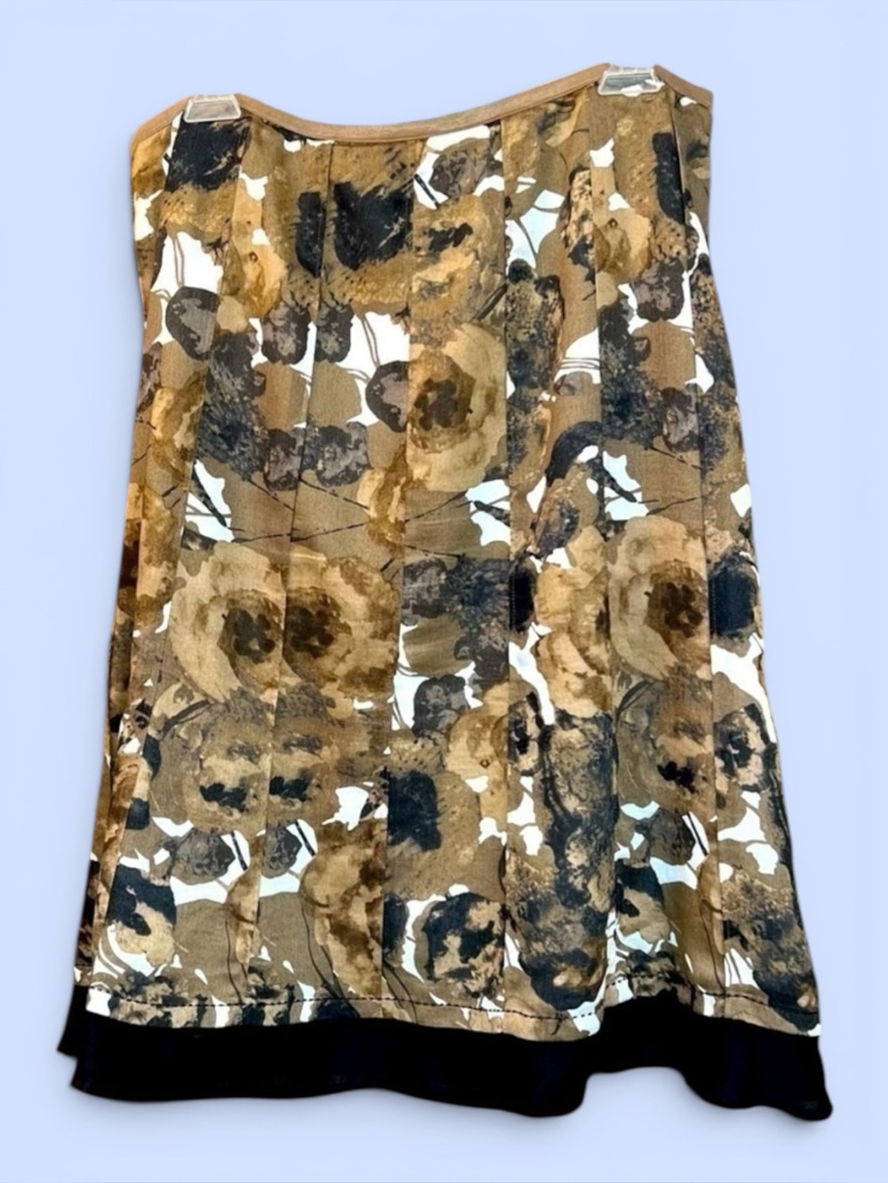 NIC+ZOE Size 14 Abstract‎ Floral Print A-Line Skirt Cotton Silk Lined
